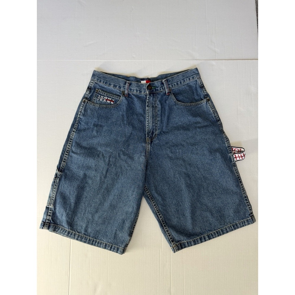 Tommy Hilfiger Men's Y2K Baggy Denim Jean Cargo Shorts 34
